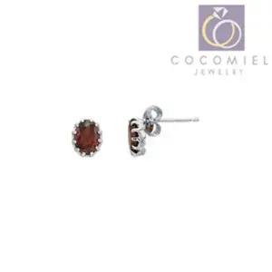 [하프클럽/]레드 스톤 S-21-E 귀걸이 은귀걸이 패션귀걸이 이어링