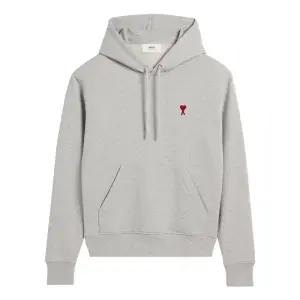 아미 스몰 하트 로고 후드티 그레이 BFUSW235 730 0951