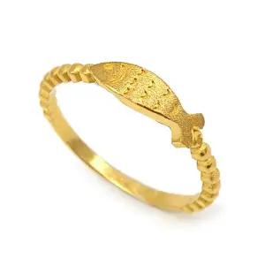 순금 굿럭 물고기 반지 1.875g 애끼링