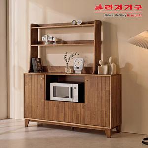 라자가구 리브 페틴 고무나무 1500 렌지대 주방수납장 1200 상하부장 세트 RDL066