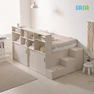 가구 NEW 메가 슈퍼싱글 슬라이딩 수납침대 파티션책장 포함