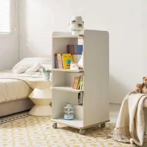 아트박스/플랜데코 리코 이동식 회전책장 3단 회전 책꽂이 책장