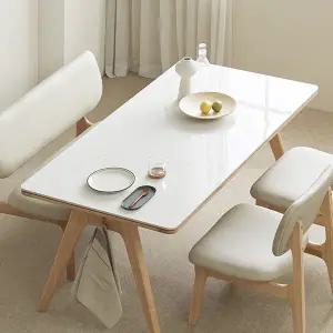 마루이 휘게 양면 통세라믹 원목 낮은 식탁 4인 1600