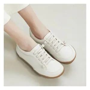 [허시파피] 여성 소가죽 플렉시블 스퀘어 스니커즈 - 3FP4066 107303