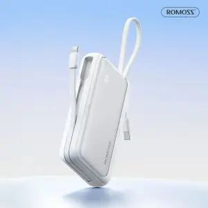 로모스 PEP20 22.5W 고속충전 20000mAh 색상 화이트 보조배터리 기내반입 저속 충전가능