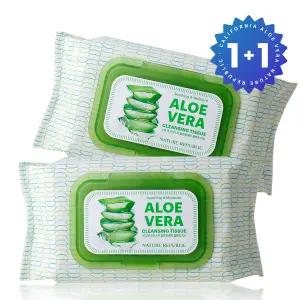 (1+1) 네이처리퍼블릭 수딩 앤 모이스처 알로에베라 클렌징 티슈 (총 160매)