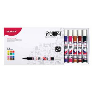 모나미 유성마카 유성매직 12색 세트 (2.0mm)