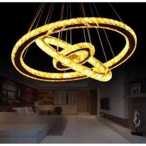 크리스탈 3링 샹들리에 모던 거실 주방 서클 인테리어 포인트등