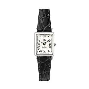 [로즈몽] NS-012SVR-BK 노스탤지아 스퀘어 여성 가죽 손목 시계