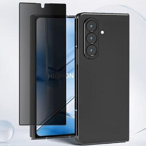 SUN KK 하이온 사생활보호 지문방지 풀커버 C글라스 갤럭시Z폴드7 6 외부 필름 외부3매 원터치부착