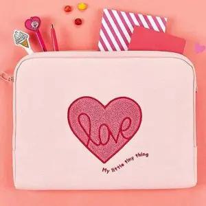 태블릿 노트북 파우치 핑크하트 1P 예쁜 수납 가방 (WFJ2ES7)