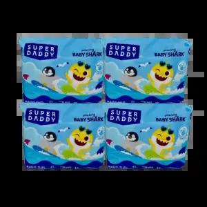 NEW 핑크퐁x슈퍼대디 매직슬림 썸머 아기상어에디션 여름기저귀 공용 빅형 4팩 총 72매