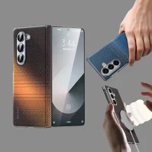 갤럭시 z폴드 7 6 5 4 마그네틱 맥세이프 호환 카본 패턴 힌지 보호 백커버 제트폴드 지폴드 폴더 케이스