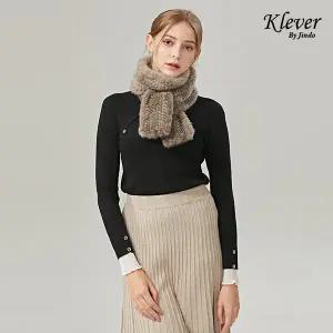 [진도모피][최초가 140000원] 진도 Sheborn 유색 밍크니팅머플러 (K5W1AM71_)