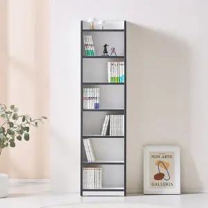 우아미가구 수엘 라운드 다용도 틈새 7단 책장