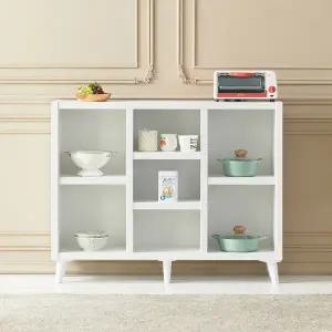 우아미가구 우다 멀티 수납 정리함 2단 책장 다리형 1200