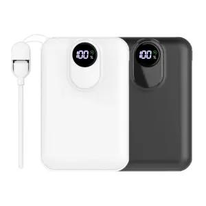 20000 대용량 20W 유무선 고속 충전 맥세이프 미니 보조배터리  C타입 8핀 양방향  스트랩 충전 케이블