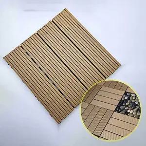 조립식 타일 데크타일 우드st 브라운 바닥재 데크타일 데크 조립식 바닥 바닥타일 베란다