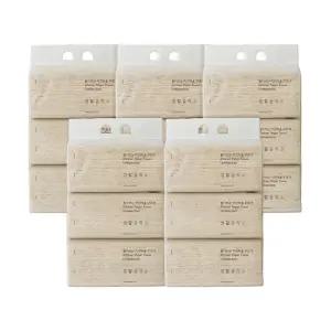 [생활공작소] 뽑아쓰는 키친타올 무표백 (100매x3팩) x 5개 (100천연펄프)