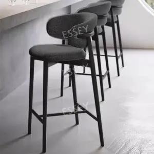 원목 고급 홈바 등받이 바체어 아일랜드 의자