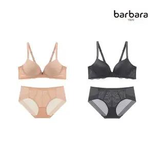 [하프클럽/바바라 언더웨어]바바라 데일리 누디패키지 노와이어 브라팬티세트 4종