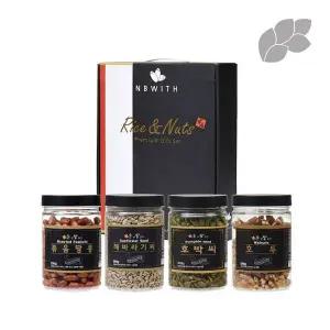 [보리보리/논앤밭위드]견과 선물세트 3 (볶음땅콩250g+해바라기씨300g+호박씨300g+호두150g)