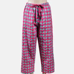 활동성이 좋은 체크 패턴 여성 9부 파자마 0657ws