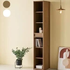 홈오피스 틈새수납장 30 x 38 x 180cm 오픈형 작은수납장 화이트 우드 2color 칸 높이 26cm