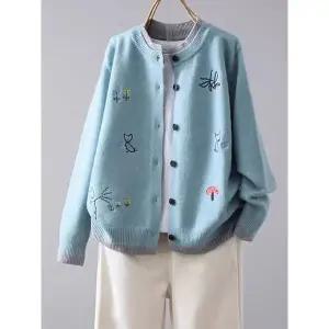 [하프클럽/]리오렌 자수 니트 가디건_NC3GD003