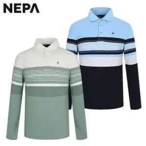 겨울용 남성 스트라이프 패턴 약기모 폴로 티셔츠  레귤러핏) - 7J75244_HDD