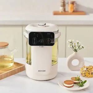 [베스트하임]모담 자동 출수형 전기 티포트 내열유리 커피포트 아기 분유포트기 4.2L