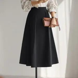 (안나앤플러스) A. 샤엘 핀턱 플레어 스커트[스커트D0808I02] 빅사이즈