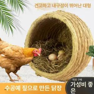 닭산란통 알둥지 알낳는집 밀짚