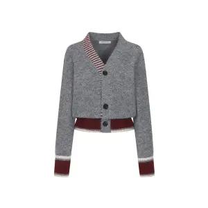 [예시카] 비스코스 멀티 스트라이프 배색 가디건 YJ9KC794