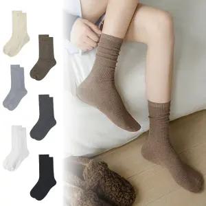 데일리 국산 여성 장목 골지 면 양말
