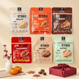 [다잇닭] 실온 닭가슴살 6종 혼합 12팩