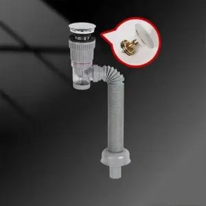 화장실 싱크대 일체형 트랩 하수구 매관 냄새 차단 배수관 세면대 물마개 배관