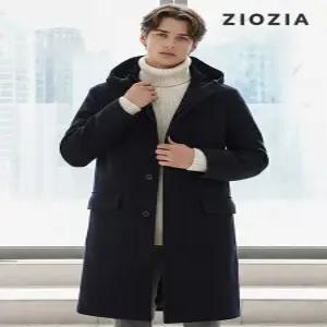 [지오지아][지오지아] 남녀공용 울혼방 세미오버 후드 코트  (ABD4CG3102)