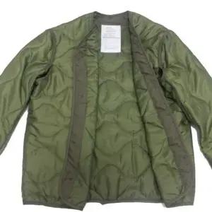 미군 깔깔이 보온 국방색 누빔 캠핑룩 패딩 방한