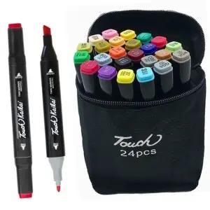 그림사인펜 디자인 드로잉 풍부한색채 듀얼헤드 트윈마커펜 즐거운 패브릭마카