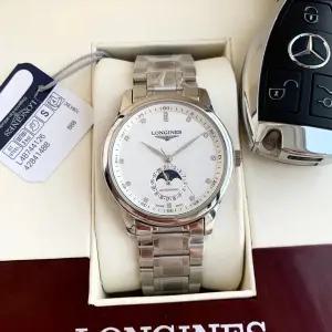 Longines Master 컬렉션 자동 Mechanical Moonphase Men 시계 [세금포함] [정품] 40mm 패션시계 손목시계