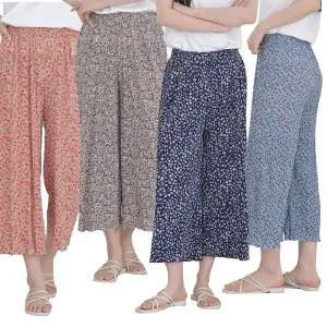 여성 8부 꽃주름 몸빼바지 쿨 냉감 아이스 여름 여성잠옷 여름잠옷