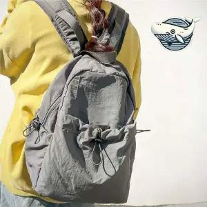 [콩심팥심]가벼운 여행용 다용도 백팩 멀티 포켓 휴대용 여름백팩 캔버스백팩