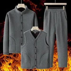 남자트레이닝복 긴팔세트 추동 기모 트레이닝 세트 빅사이즈 점퍼 3종 힛템