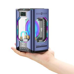 GEEKOM G1 RTX 4060 미니 PC [수냉식], 인텔 코어 i9 13900HK 컴퓨터, 4개의 권위 있는 어워드 2TB SSD 32GB DDR5 RAM(확장 가능) 데스크탑 PC|3년 품질 지원|Win 11 Pro|8 USB|Oculink