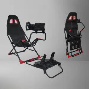 레이싱 게임 의자 스탠드 폴딩 접이식 거치대 휠 왼쪽 시뮬레이터 운전 소형 리어 자동차