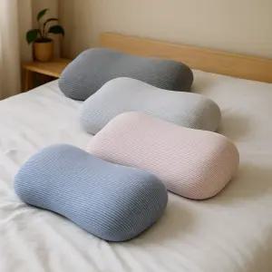 국민오토 메모리폼 베개 42X20 편안한 땅콩 소프트윔 미니 경추 커버분리 거북목 숙면