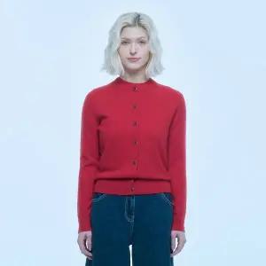 [UNIT](센텀시티점)캐시미어 베이직 가디건 (ZFKKCA102C-RED)