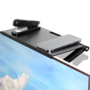 코멧 TV 모니터 상단 공간활용 거치 다용도 선반 블랙 2개