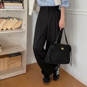 [제작/빅사이즈]이블렛 베네트 길이별 기모 투핀턱 와이드 슬랙스 제이스타일